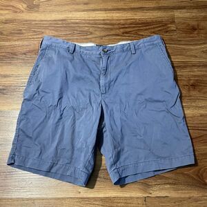 Reed Edward Summer Wash Blue Flat Front Chino Shorts Mens Size 40 Inseam 9.5